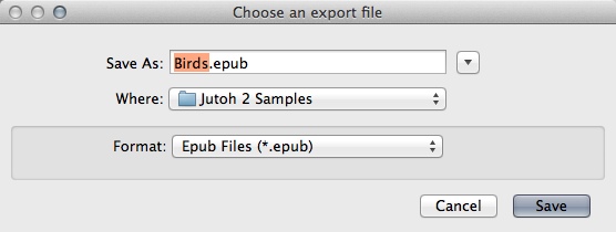 Jutoh 2.4 : Exporting eBook