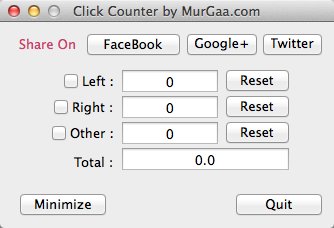 MurGaa Click Counter 2.0 : Main Window