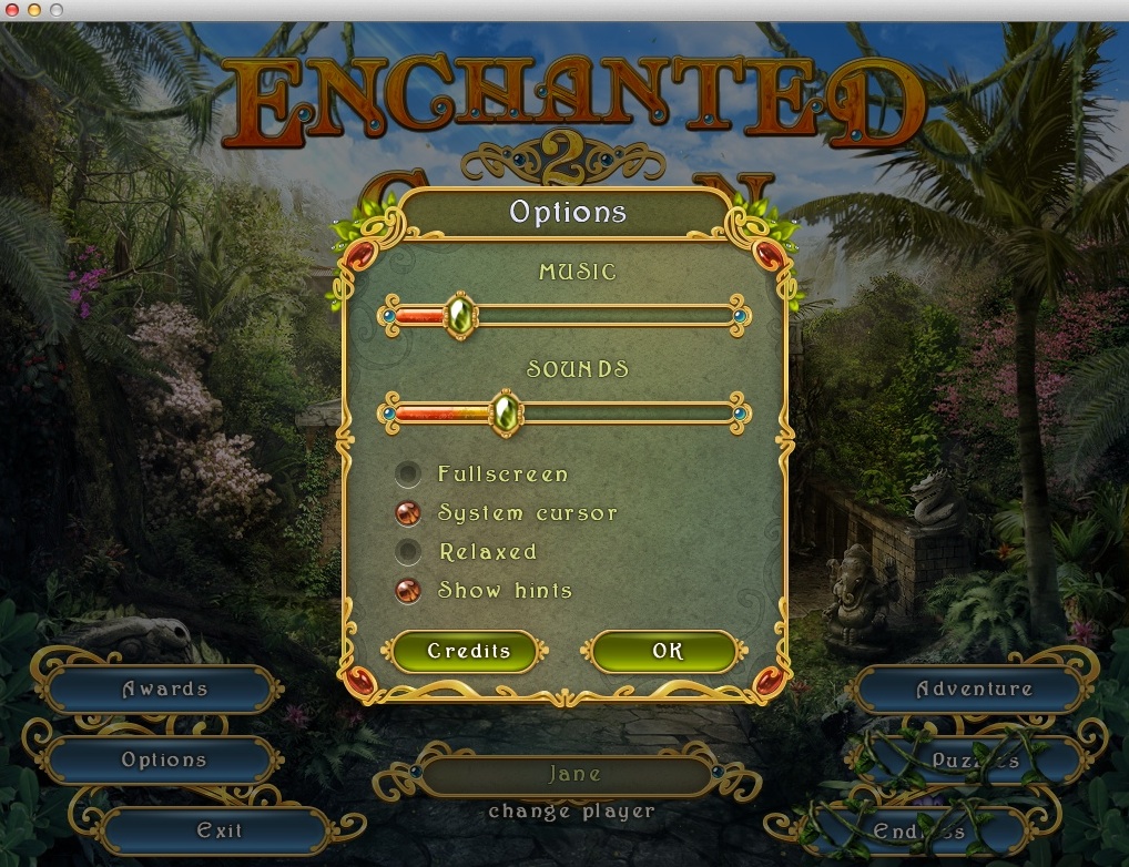 Enchanted Cavern 2 2.0 : Game Options