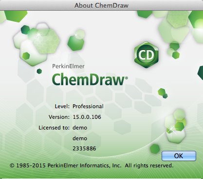 ChemDraw Professional 15.0 : About Window