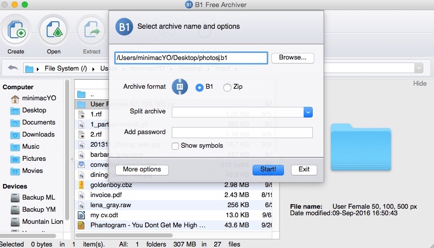 B1 Free Archiver 1.5 : Compressing Files