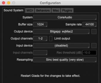 Configuration - Sound System 