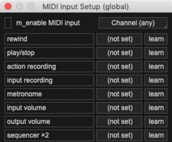 MIDI Input Setup