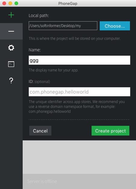 PhoneGap 0.4 : Creating Project