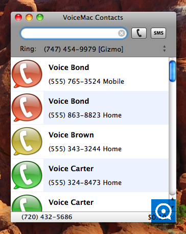 Voice Mac 1.0 : Main window