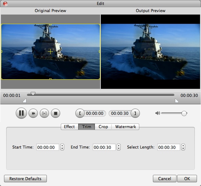 Tipard MP4 Video Converter for Mac 5.0 : Editing Input Video