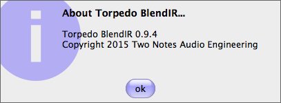 Torpedo BlendIR 0.9 : About Window