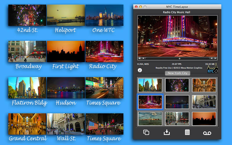 NYC TimeLapse for iMovie and FCPX 1.0 : Main Window
