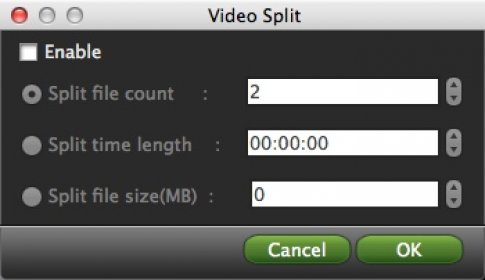 Configuring Video Split Settings