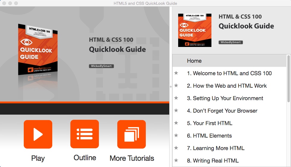 HTML5 and CSS QuickLook Guide 2.0 : Chapter View