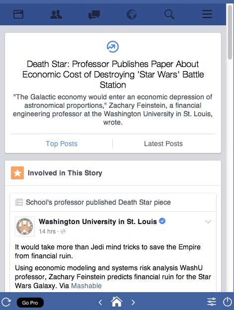 Me for Facebook 1.1 : Reading New Post