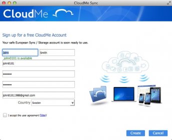 Creating CloudMe Account