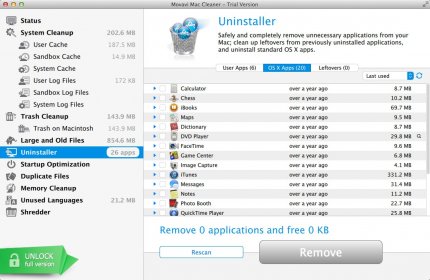 Uninstaller Window