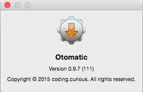 Otomatic 0.9 : About Window