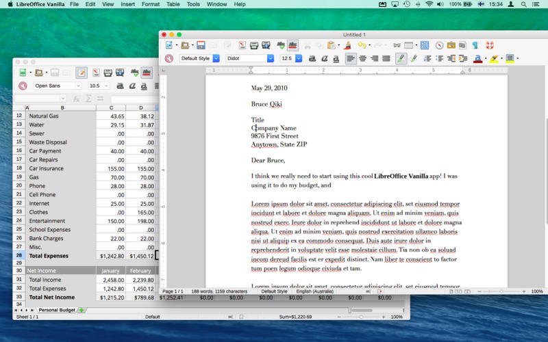 LibreOffice Vanilla 4.4 : Main Window