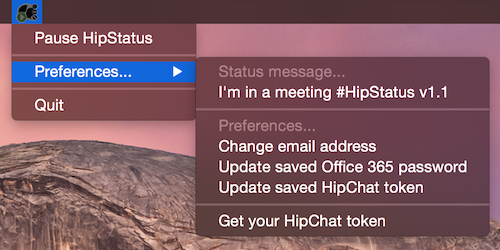 HipStatus 1.1 : Main window