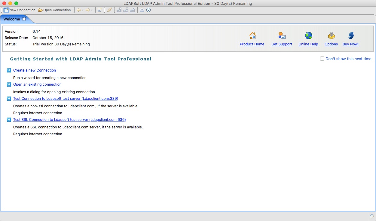 Ldap Admin Tool Professional Edition 6.1 : Main window