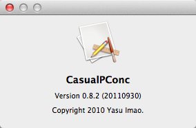 CasualPConc 0.8 : About Window
