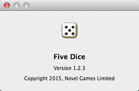 Five Dice 1.2 : About Window