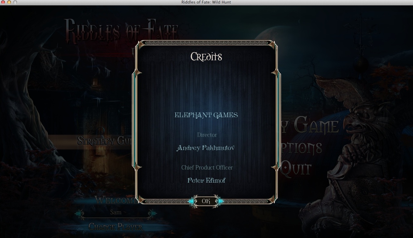 Riddles Of Fate: Wild Hunt : Credits Window