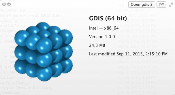 gdis : Version Window