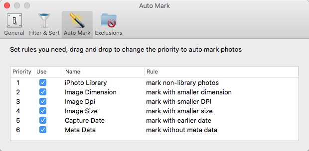 Photos Duplicate Cleaner 1.6 : Auto Mark Options