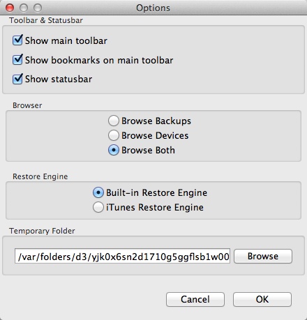 iBackupBot 5.3 : Program Preferences