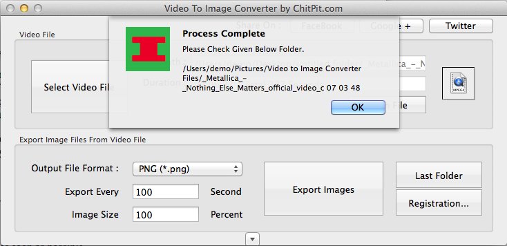 Video to Image Converter 1.0 : Process Complete