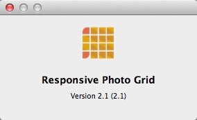 Responsive Photo Grid 2.1 : About Window
