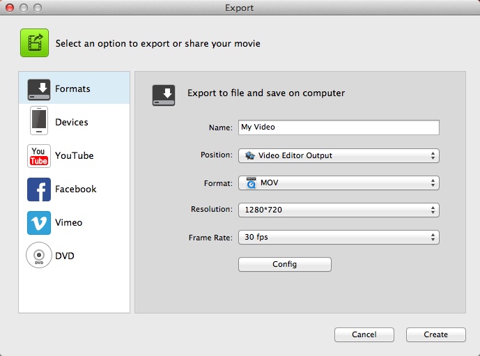 iSkysoft Video Editor 6.0 : Configuring Output Settings