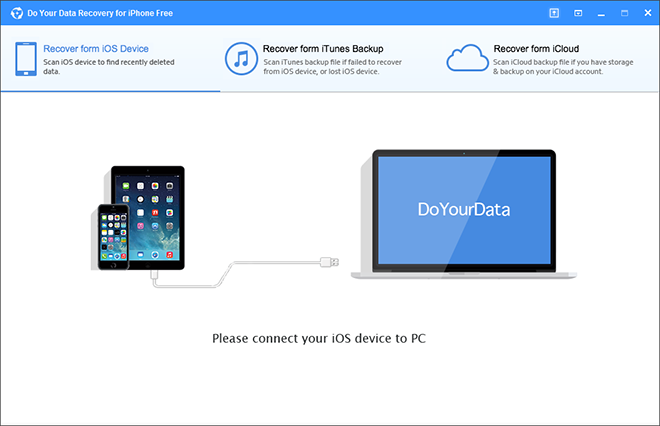 Do Your Data Recovery for iPhone 2.5 : Main Window