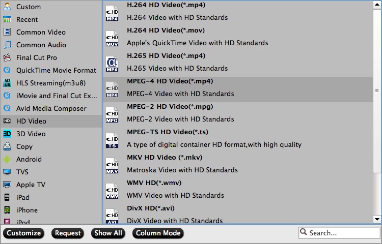 Pavtube iMedia Converter for Mac 4.8 : Output Options