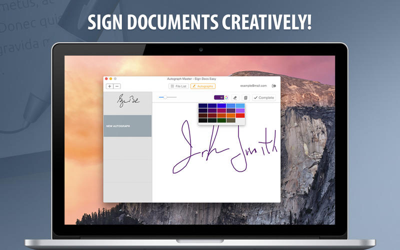 Autograph Master - Sign Docs Easy 1.0 : Main Window