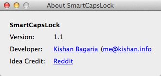 SmartCapsLock 1.1 : About Window