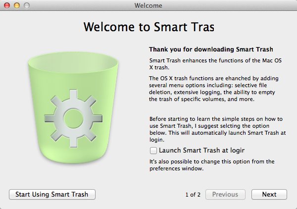 Smart Trash 2.0 : Main Window