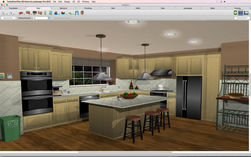 TurboFloorPlan 3D Home & Landscape Deluxe 2015.2 : Main Window