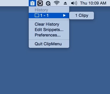 Clipy 1.0 : Main window