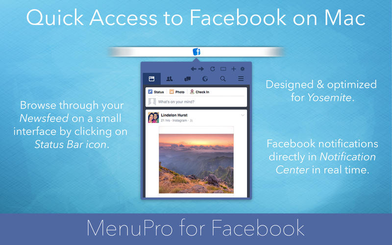 MenuPro for Facebook 1.0 : Main Window