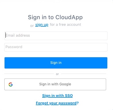 CloudApp 4.2 : Login Window