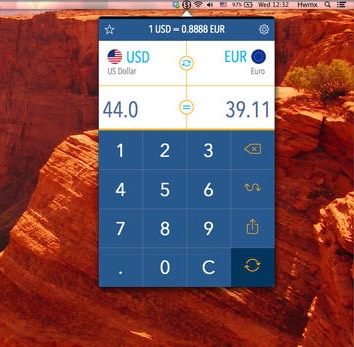 Currency Converter 1.0 : Main window