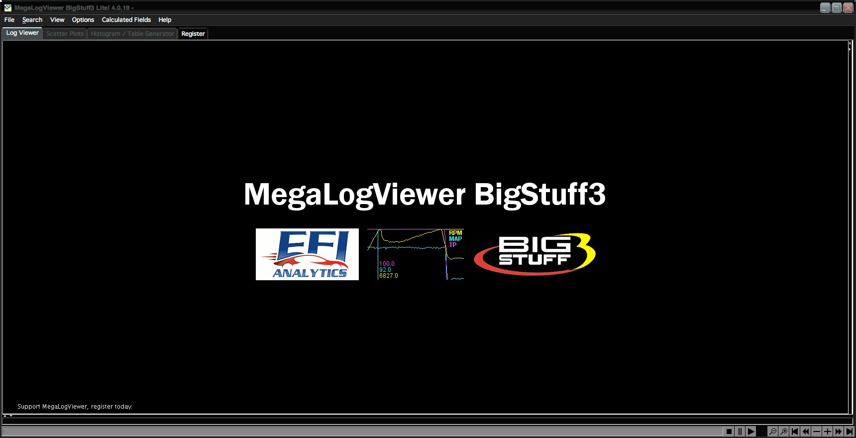 MegaLogViewer BigStuff3 4.0 : Main window