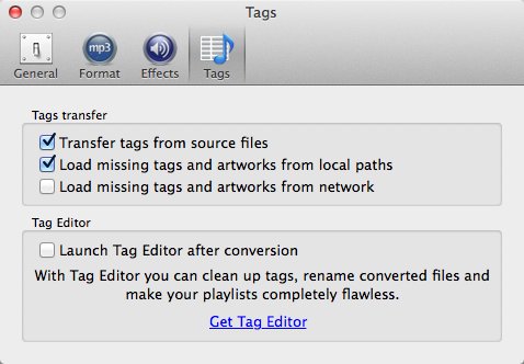 To MP3 Converter Free 1.0 : Tag Editor Options