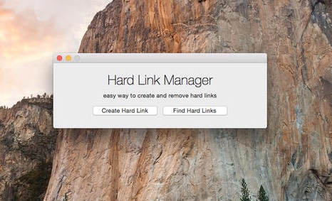 Hard Link Manager 1.0 : Main window