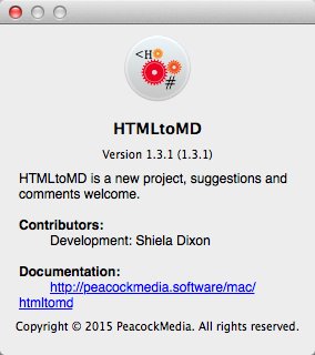 HTMLtoMD 1.3 : About Window