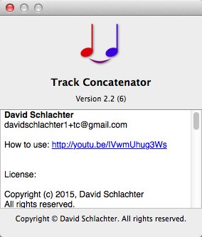 Track Concatenator 2.2 : About Window
