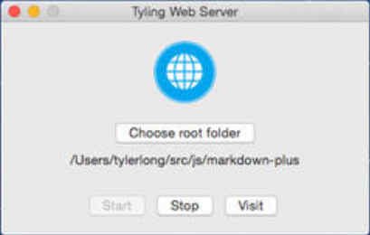 Tyling Web Server 1.1 : Main Window