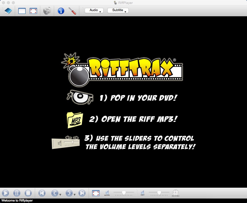RiffTrax Player 0.6 : Main window