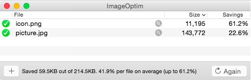 ImageOptim 1.6 beta : Main window