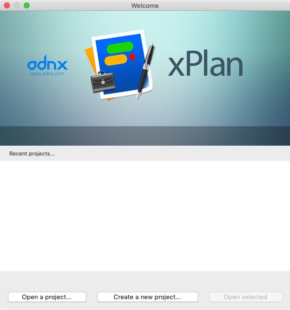 xPlan 3.9 : Welcome Screen 