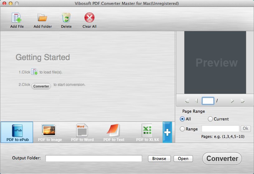 Vibosoft PDF Converter Master for Mac 2.1 : Main Window